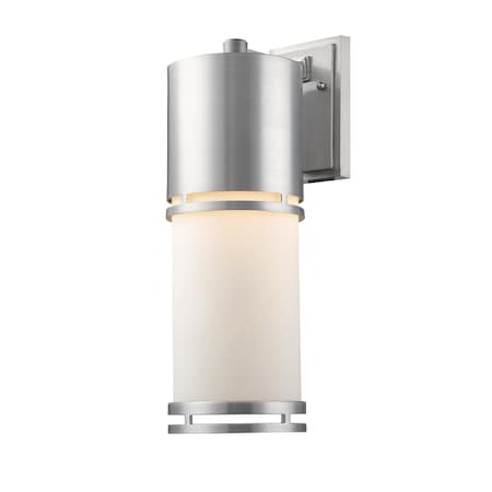 Z-Lite Luminata Outdoor LED Wall Light, Brushed Aluminum & Matte Opal 560B-BA-LED